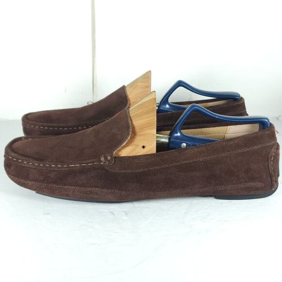 Harmony 783 Men’s US12 Brown Suede Slip-On Flat Grounding Driver Loafer Shoes main image 6